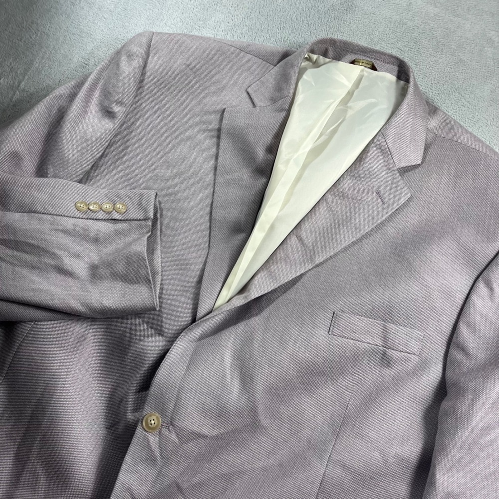 Oak Hill Mens 3XL 54/56R Purple Textured Two Button Blazer Jacket